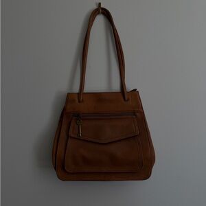 Fossil Structured Leather Tote Bag